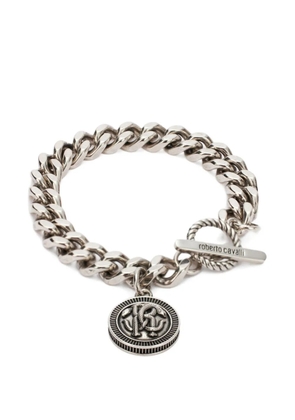 Roberto Cavalli Mirror Snake Monogram bracelet - Silver