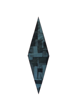 Zegna geometric-print diamond-shaped scarf - Blue