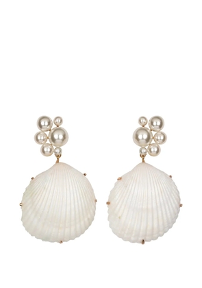 Jennifer Behr Sela shell-pendant earrings - Gold
