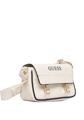 GUESS USA logo-print buckle-fastening shoulder bag - Neutrals