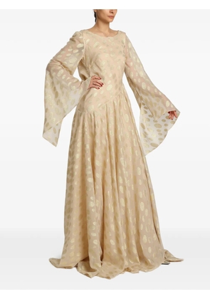MIAU by Clara Rotescu Sumba polka-dot gown - Gold