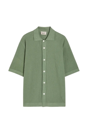 Foret textured-knit short-sleeve shirt - Green