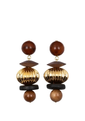 Jennifer Behr Lavon beaded drop earrings - Gold