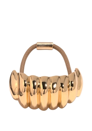 Jennifer Behr Cornetto Ponywrap ribbed hair tie - Gold