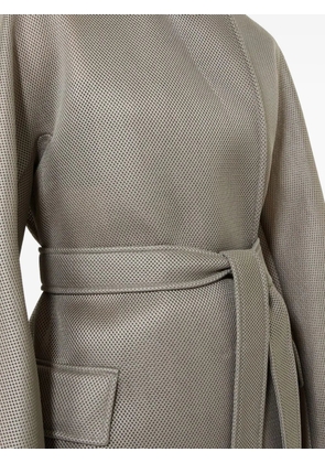 Max Mara belted mesh coat - Grey