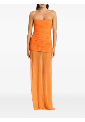 BOUND Arlo ruched-detail maxi dress - Orange