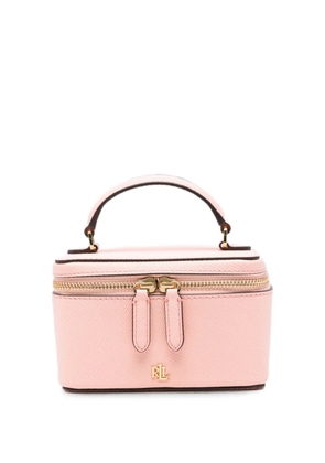 Lauren Ralph Lauren small Hallee logo-plaque vanity tote bag - Pink