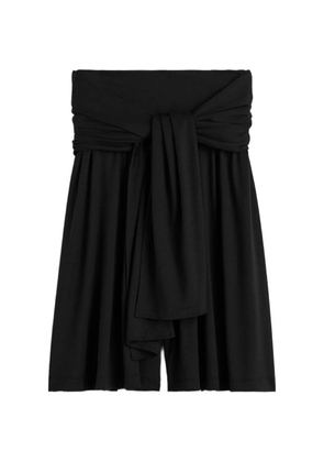TOTEME tie-waist shorts - Black