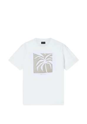 Armani Exchange palm-print T-shirt - White