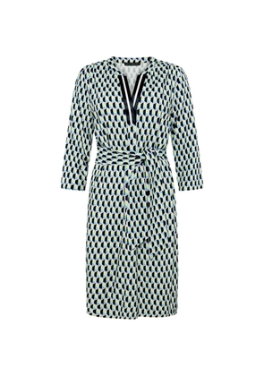 Betty Barclay geometric-print belted dress - Blue