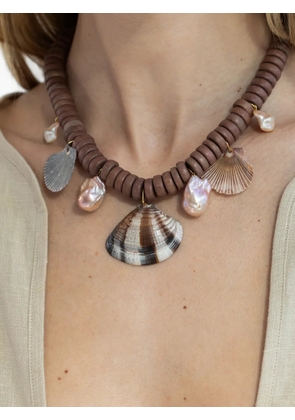 Jennifer Behr Madeira shell-pendant necklace - Gold