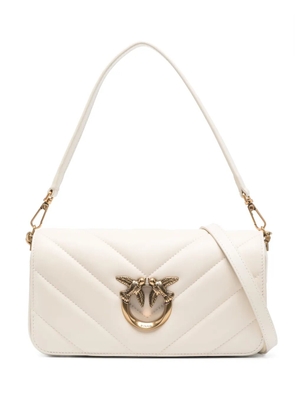 PINKO Love Birds quilted leather bag - Neutrals