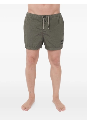 Stone Island logo-patch drawstring swim shorts - Green