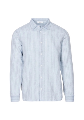Crossley vertical-stripe long-sleeve shirt - Blue