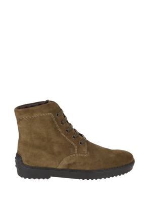 Tod's lace-up suede boots - Green
