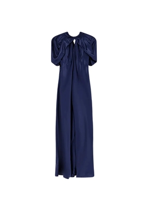 Alberta Ferretti draped back-tie maxi dress - Blue