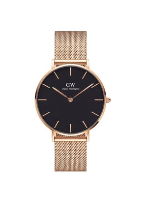 Daniel Wellington Petite Melrose mesh-strap 36mm watch - Black