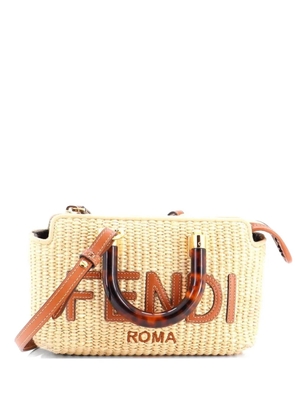 Fendi Pre-Owned Logo By The Way Top Handle Bag Raffia Mini satchel - Neutrals