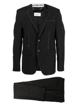 Philipp Plein contrast-stitching single-breasted suit - Black