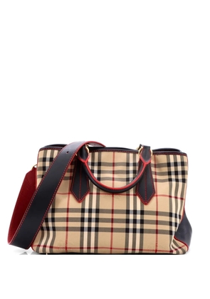 Burberry Pre-Owned Ballingdon Tote Horseferry Check Canvas and Leather Medium satchel - Black