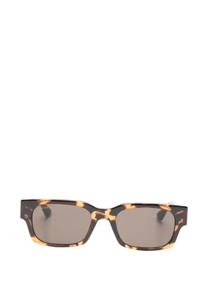 Gucci Eyewear tortoiseshell-effect rectangle-frame sunglasses - Brown