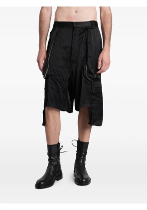 B1ARCHIVE zip-detail cargo shorts - Black