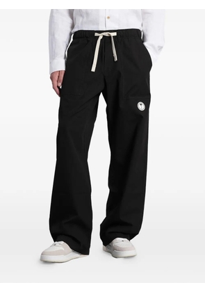 Palm Angels cotton wide-leg trousers - Black