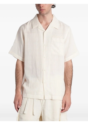 Maharishi logo-embroidered chest-pocket shirt - Neutrals