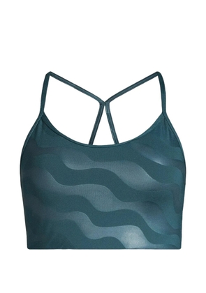 Casall wave-print racerback sports bra - Green