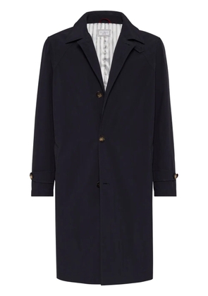 Brunello Cucinelli single-breasted trench coat - Blue