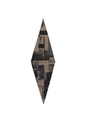Zegna abstract-print diamond-shaped scarf - Brown