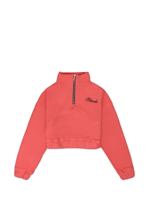RHUDE cropped quarter-zip jacket - Pink