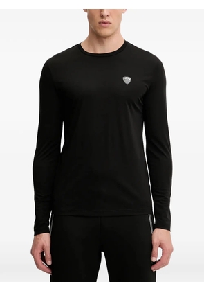 Ea7 Emporio Armani logo-patch long-sleeve T-shirt - Black
