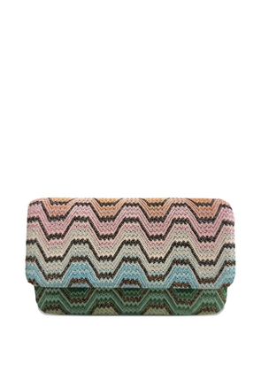 Missoni zigzag-knit wallet - Orange