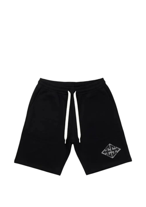 Exit Society Monogram X logo-print drawstring shorts - Black
