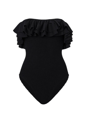 Hunza G Eloise ruffled swimsuit - Black