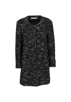 Vintage bouclé concealed coat - Black