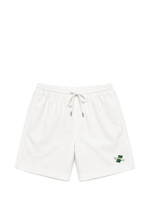 ALBERTO BRESCI embroidered drawstring shorts - White