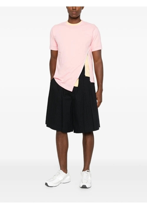 Comme Des Garçons Shirt asymmetric zip-detail T-shirt - Pink