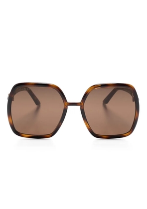 Gucci Eyewear horsebit-detail sunglasses - Brown