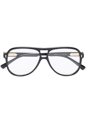 Gucci Eyewear pilot frame glasses - Black