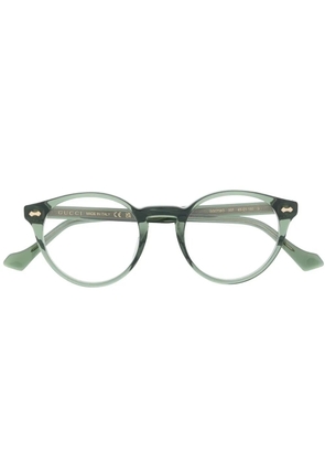 Gucci Eyewear round frame optical glasses - Green