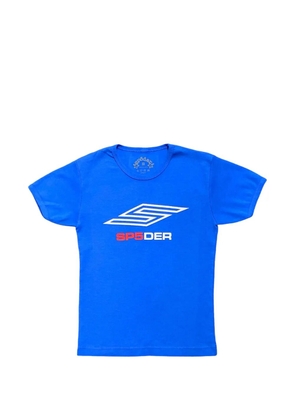 SP5DER logo-print T-shirt - Blue
