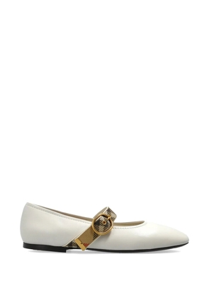 Burberry Robin buckle-strap ballet flats - White