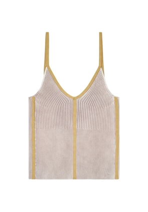 Diesel rib-knit cami top with contrast bands - Purple