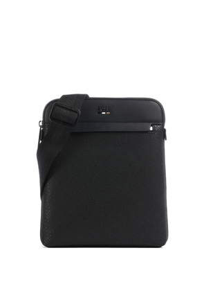 BOSS Ray monogram-pattern messenger bag - Black