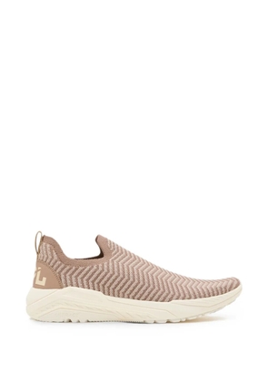 APL: ATHLETIC PROPULSION LABS TechLoom Traveler chevron-knit slip-on sneakers - Neutrals