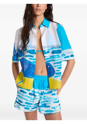 Michael Kors graphic-print short-sleeve shirt - Blue