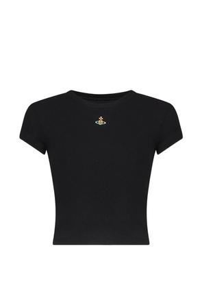 Vivienne Westwood Baby Peru Orb-embroidered ribbed T-shirt - Black