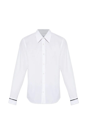Alexander McQueen embroidered-logo cuff shirt - White